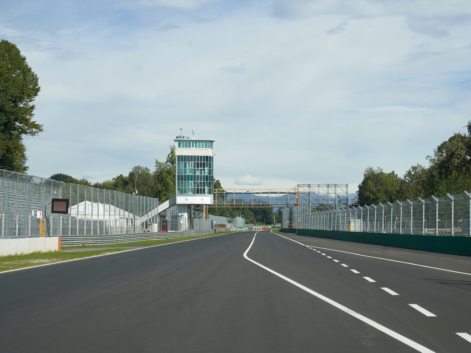 landscape of the monza autodrome, italy